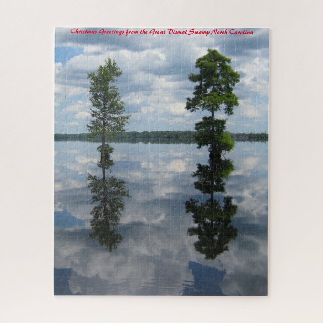 Great Dismal Swamp Carolina.Christmas Greetings Jigsaw Puzzle (Vertical)