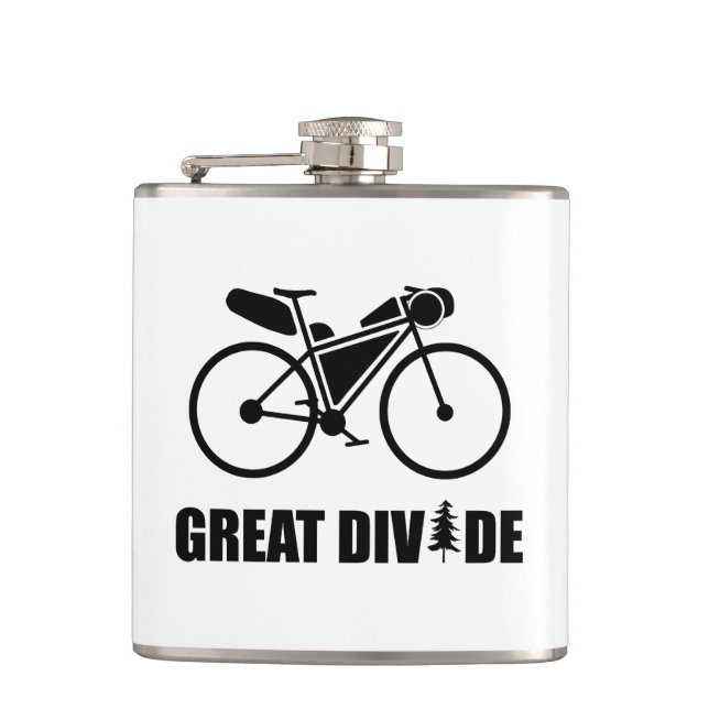 Great Divide Bikepacking Route Hip Flask (Front)