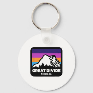 Great Divide Montana Skiing Snowboarding Family Sk Key Ring