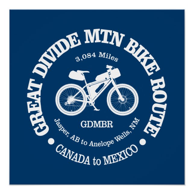 Great Divide Mountain Bike Route (MTB) Poster (Front)