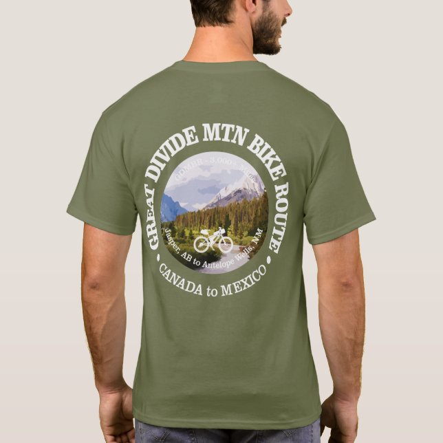 Great Divide Mtn Bike Route (cycling c) T-Shirt (Back)