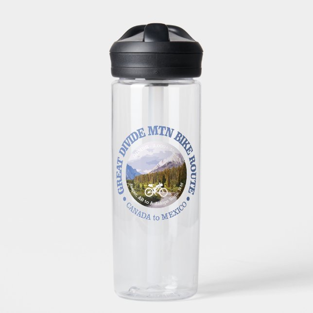Great Divide Mtn Bike Route (cycling c)  Water Bottle (Front)