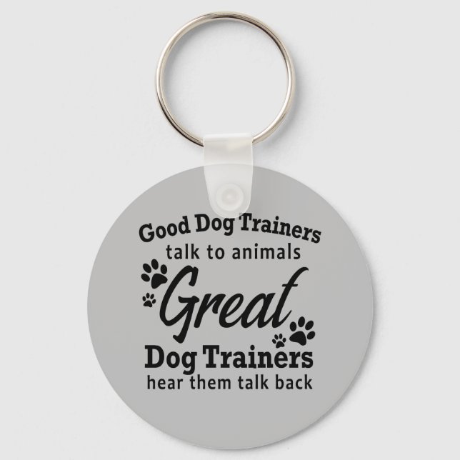 Great Dog Trainer Keychain Gift (Front)