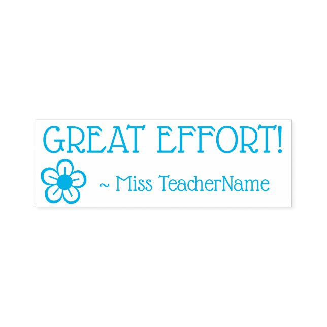 "GREAT EFFORT!" Acknowledgement Rubber Stamp (Design)