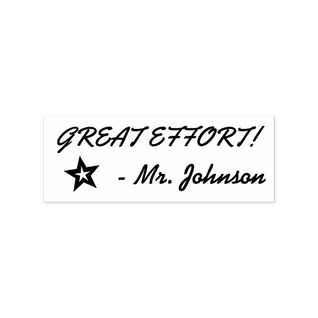 "GREAT EFFORT!" Educator Rubber Stamp (Imprint)