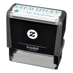"GREAT EFFORT!" + Instructor's Name Rubber Stamp