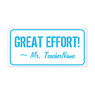 "GREAT EFFORT!" Teacher Feedback Rubber Stamp