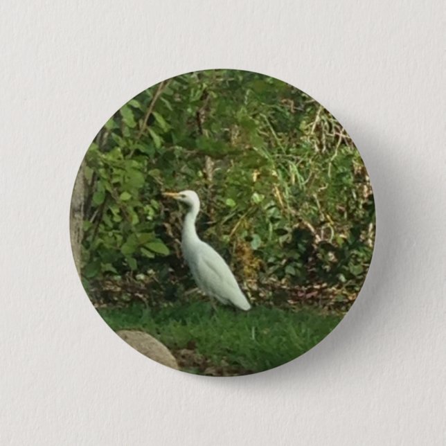 Great Egret 6 Cm Round Badge (Front)