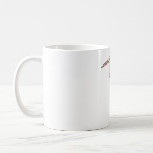 Great Egret bird art Coffee Mug (Left)