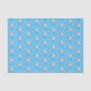Great egret bird cartoon illustration tissue paper