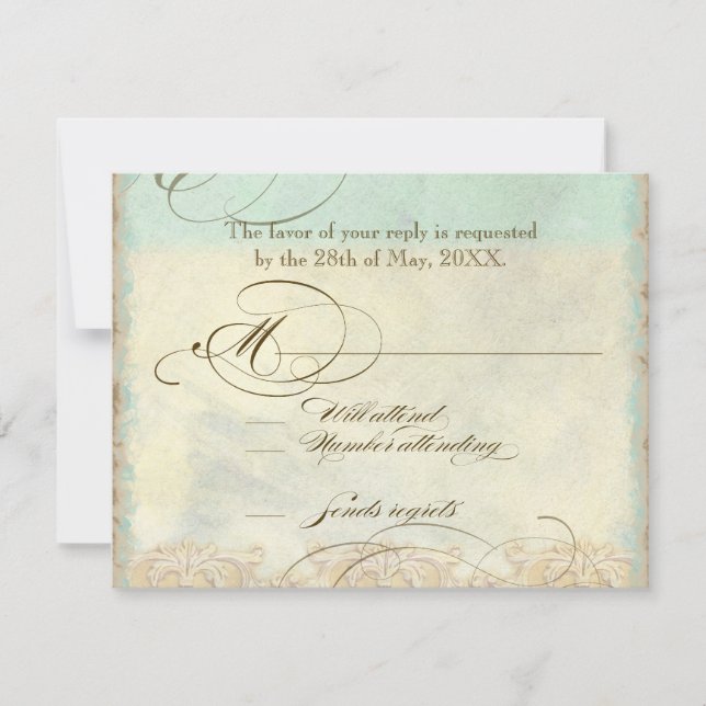 Great Egret Coastal Beach - Wedding Invitation (Front)