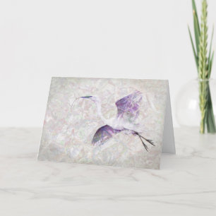 Great Egret Digital Art Greeting Card