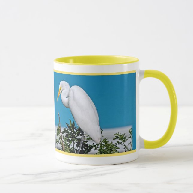 Great Egret in a Tree Mug (Right)