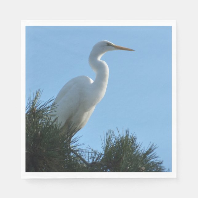 Great Egret in Sunny Florida Napkin (Front)