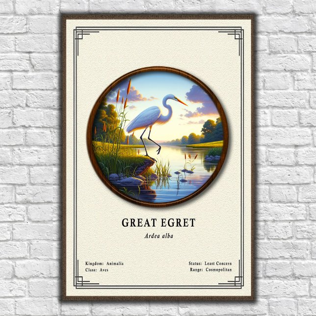 Great Egret Zoology Series Poster (Creator Uploaded)