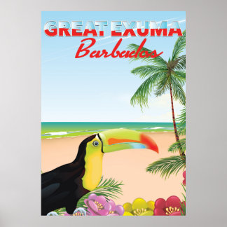 Great Euxma Barbados travel poster