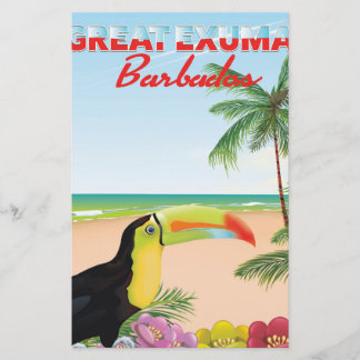 Great Euxma Barbados travel poster Stationery