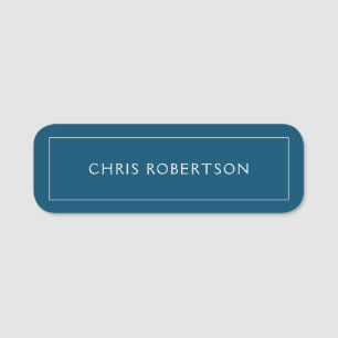 Great Excellent Your Name Ocean Blue White Custom Tag