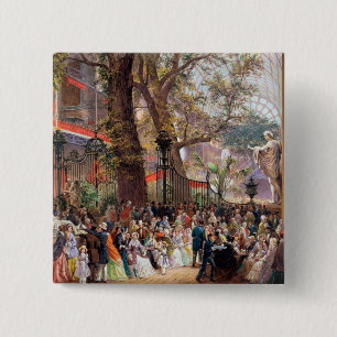 Great Exhibition, 1851: interior 15 Cm Square Badge