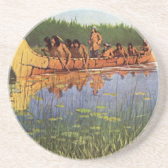 Great Explorers by Remington, Vintage Pioneers Coaster (Front)