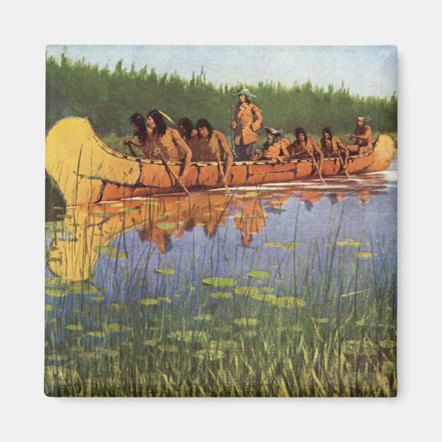 Great Explorers by Remington, Vintage Pioneers Magnet (Front)