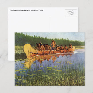 Great Explorers by Remington, Vintage Pioneers Postcard