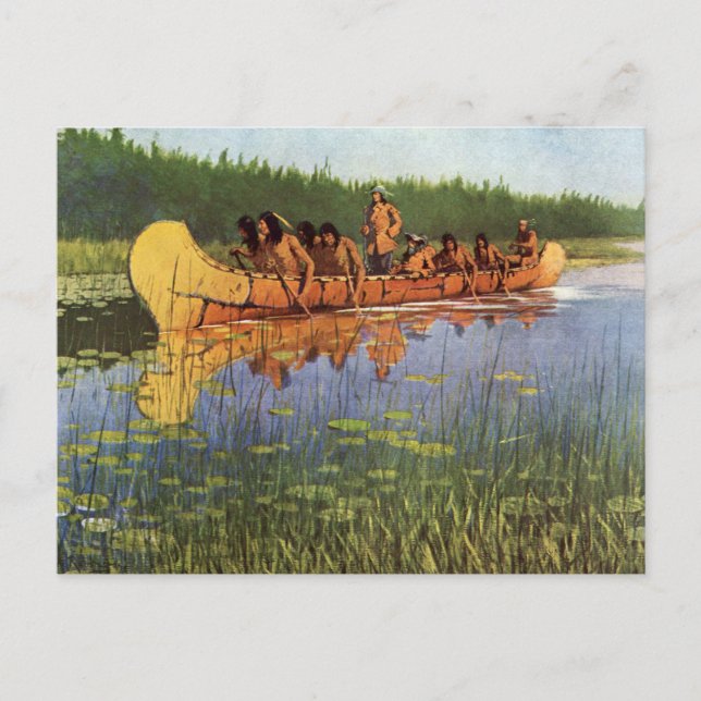 Great Explorers by Remington, Vintage Pioneers Postcard (Front)