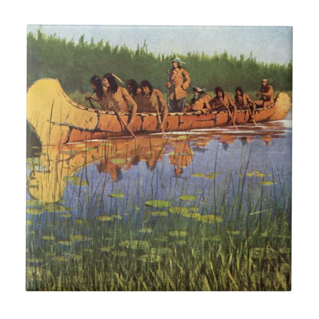 Great Explorers by Remington, Vintage Pioneers Tile (Front)