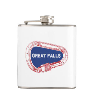 Great Falls Climbing Carabiner Hip Flask