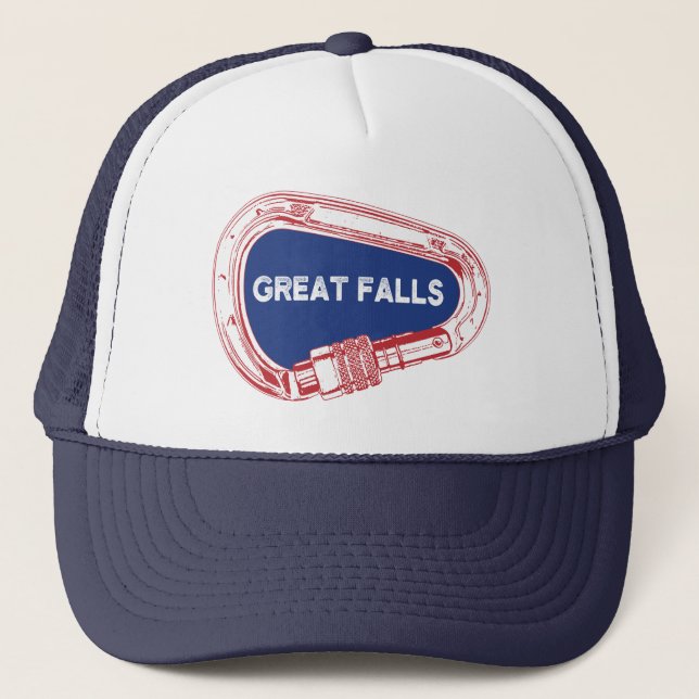 Great Falls Climbing Carabiner Trucker Hat (Front)