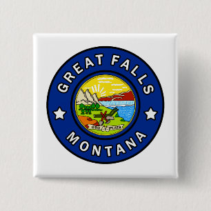 Great Falls Montana 15 Cm Square Badge