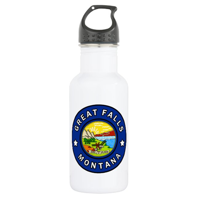 Great Falls Montana 532 Ml Water Bottle (Front)