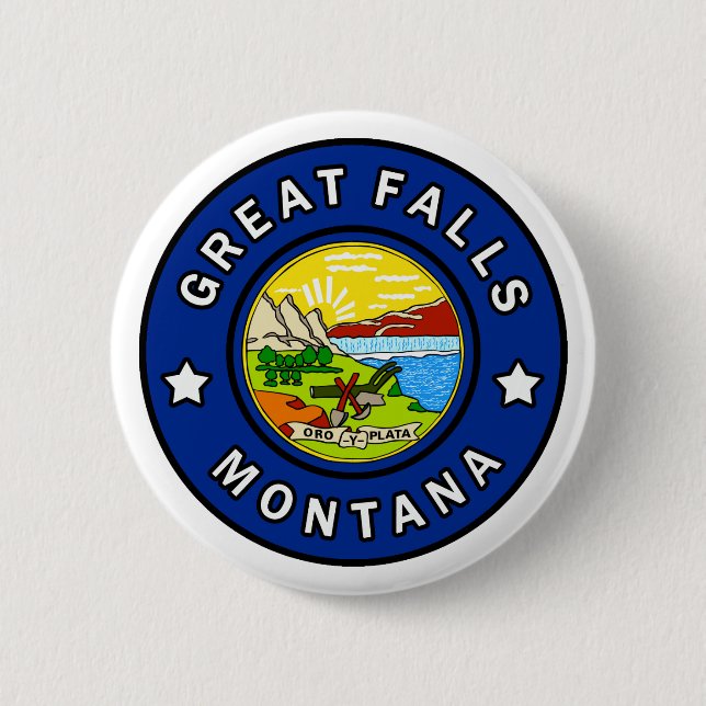 Great Falls Montana 6 Cm Round Badge (Front)