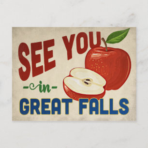 Great Falls Montana Apple - Vintage Travel Postcard