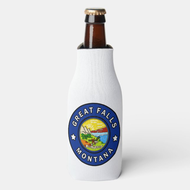 Great Falls Montana Bottle Cooler (Bottle Front)