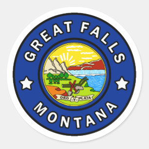 Great Falls Montana Classic Round Sticker