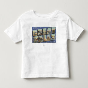 Great Falls, Montana - Large Letter Scenes 2 Toddler T-Shirt