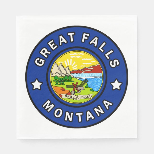 Great Falls Montana Napkin (Front)