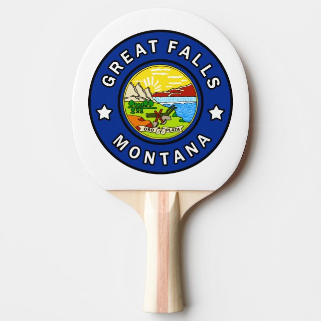 Great Falls Montana Ping Pong Paddle (Front)
