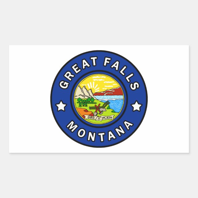 Great Falls Montana Rectangular Sticker (Front)