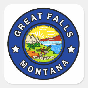 Great Falls Montana Square Sticker