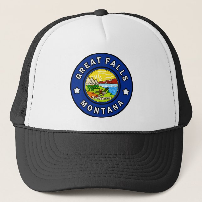 Great Falls Montana Trucker Hat (Front)