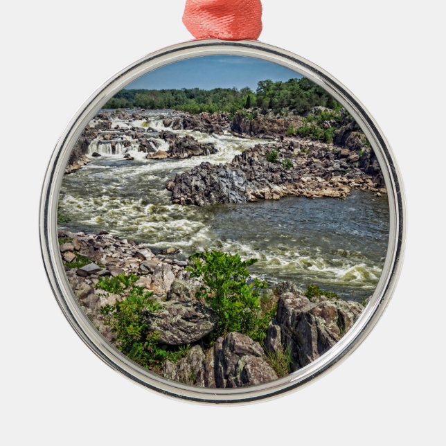 Great Falls National Park Metal Tree Decoration (Front)