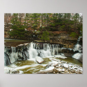 Great Falls of Tinker Creek in Winter, Ohio Poster