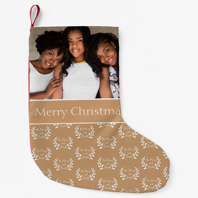 Great Family Photo Small Christmas Stocking (Front)