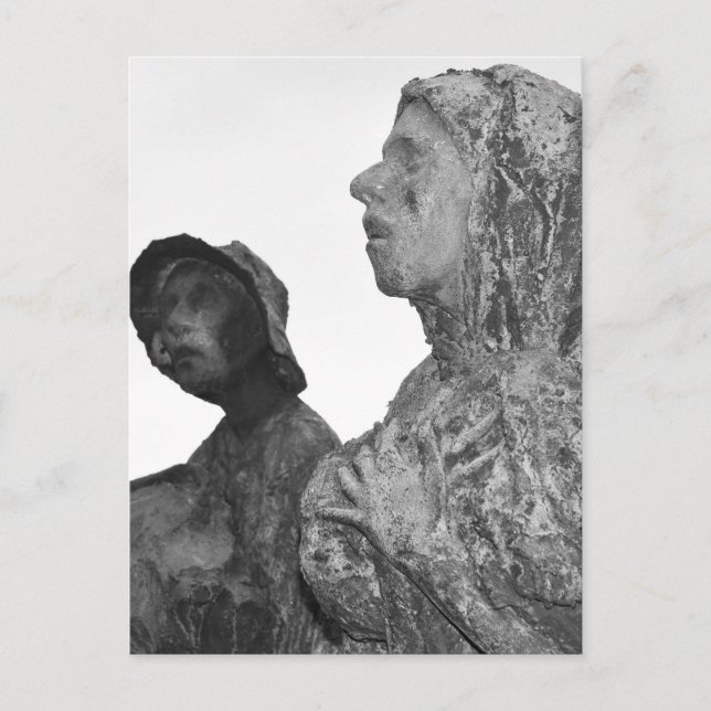 Great Famine of Ireland statues in Dublin Postcard (Front)