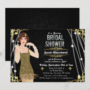 Great Flapper Bridal Shower Invitation