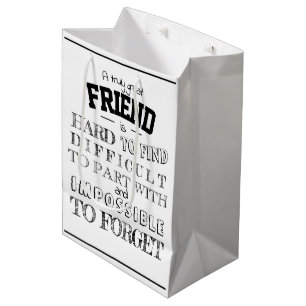 Great Friend Thank you Appreciation Gift white Medium Gift Bag