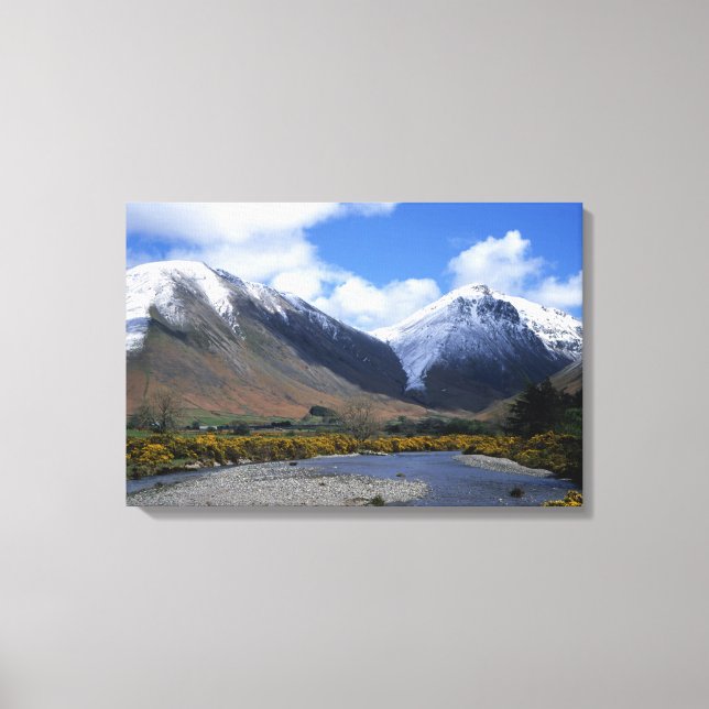 Great Gable and  Kirk Fell Wasdale Lake District Canvas Print (Front)