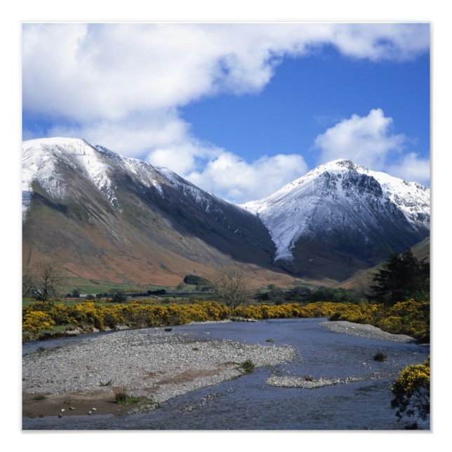 Great Gable and  Kirk Fell Wasdale Lake District Photo Print (Front)
